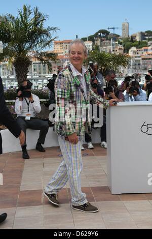 Attore Bill Murray al film di apertura photocall di 'Moonrise unito" durante il sessantacinquesimo Cannes Film Festival presso il Palais des Festivals a Cannes, Francia, il 16 maggio 2012. Foto: Hubert Boesl Foto Stock