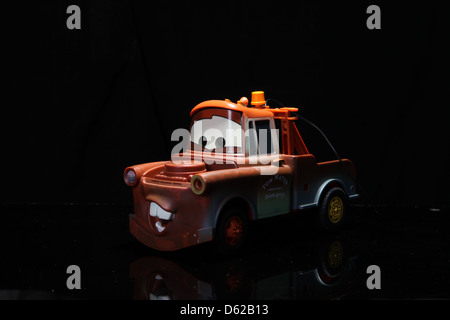 Toy, auto, nero, sfondo, riflessione Foto Stock