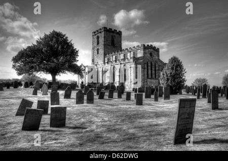 Il priorato di chiesa di St Mary e St Hardulph a Breedon sulla collina, LEICESTERSHIRE REGNO UNITO Inghilterra Foto Stock