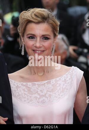 L'attrice francese Anne Consigny arriva alla premiere di " non è finita qui." durante il sessantacinquesimo Cannes Film Festival presso il Palais des Festivals a Cannes, Francia, il 21 maggio 2012. Foto: Hubert Boesl Foto Stock