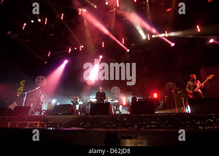 Kasabian performing a Sheffield Arena 23/11/2009 Foto Stock