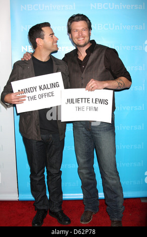 Carson Daly, Blake Shelton NBC Universal's Winter Tour party presso l Ateneo - Gli arrivi di Los Angeles, California - 06.01.12 Foto Stock