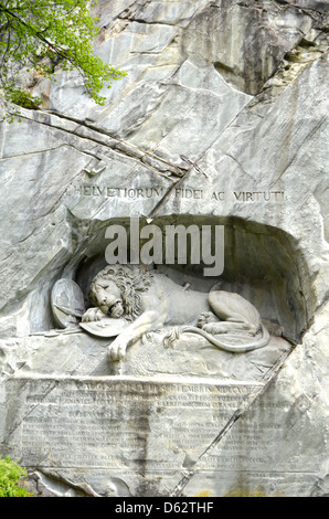 Famoso monumento del Leone a Lucerna Foto Stock