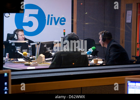 Simon Mayo e Mark Kermode a Radio Five Live, Londra Inghilterra, Regno Unito. Foto Stock