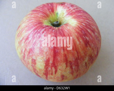 Le mele rosse fresche, coltivate in modo biologico, offrono una scelta di frutta deliziosa e salutare. Note per il loro sapore dolce e croccante, le mele sono uno spuntino popolare e ingrediente in vari piatti. Foto Stock