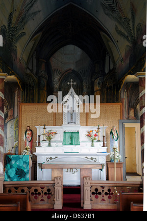 San Benedetto la Chiesa Cattolica Romana, noto anche come il dipinto di Chiesa, è un visitatore attrazione sulla Big Island delle Hawaii. Foto Stock