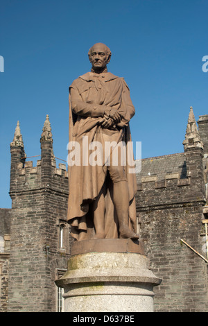 Statua di San Francesco, VII duca di Bedford, in Tavistock, Devon, South West England, Regno Unito Foto Stock