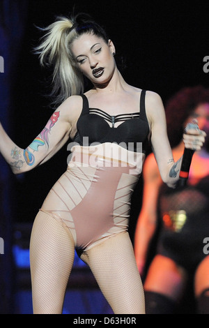 Porcellana esegue nero durante il 'I Am Music II ' tour presso il Bank Atlantic Center Sunrise Florida ricco Foto Stock