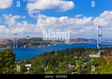 Ponte sul Bosforo a Istanbul Turchia Foto Stock