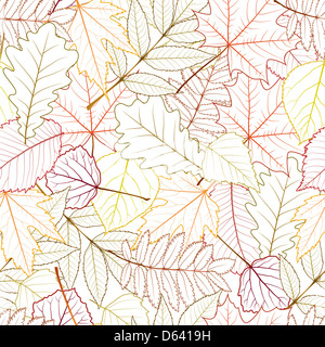 Seamless con foglie di autunno Foto Stock