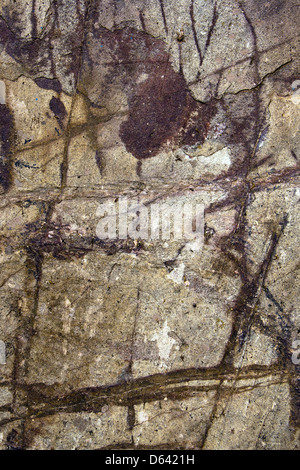 vecchio muro Foto Stock