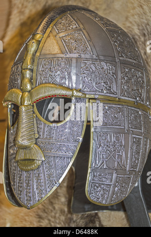 Copia di anglo-Saxon casco Suffolk REGNO UNITO Foto Stock