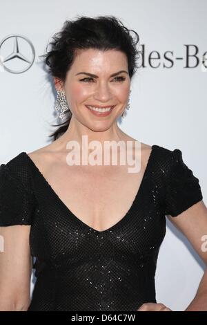 L'attrice Julianna Margulies arriva a amfAR Cinema against Aids Gala durante il sessantacinquesimo Cannes Film Festival a Hotel du Cap-Eden-Roc di Antibes, in Francia, il 24 maggio 2012. Foto: Hubert Boesl Foto Stock