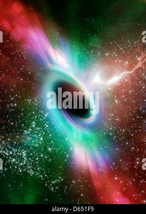 Buco nero, artwork Foto Stock