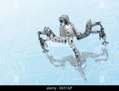 Microrobot, opere d'arte concettuale Foto Stock