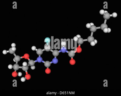 La capecitabina molecola di farmaco Foto Stock