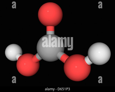 Acido carbonico molecola Foto Stock