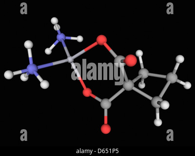 Carboplatino molecola di farmaco Foto Stock