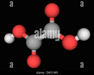 Acido ossalico molecola Foto Stock