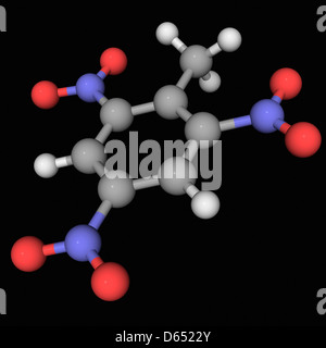 Il Trinitrotoluene TNT molecola Foto Stock