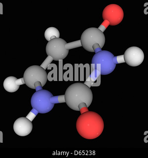 Molecola di uracile Foto Stock
