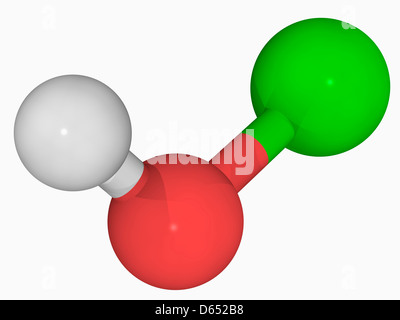 Acido ipocloroso molecola Foto Stock