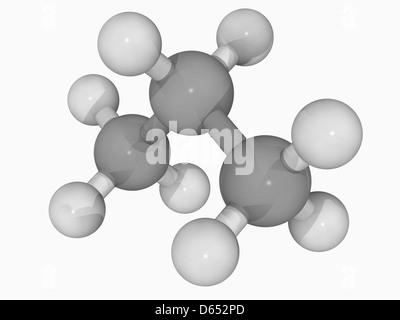 Molecola di propano Foto Stock