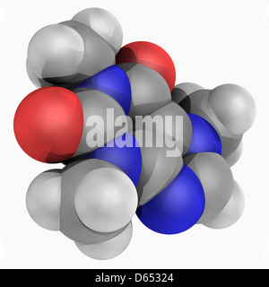 La caffeina molecola di farmaco Foto Stock