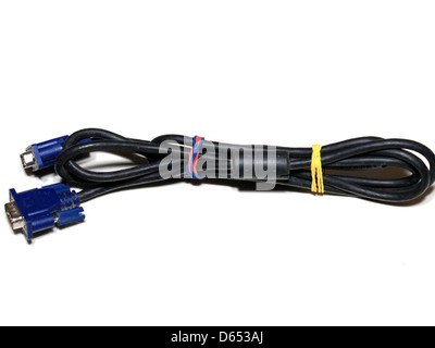 Usato-RGB-Monitor-Cables SVGA-VGA DSUB  IMG 3328 Foto Stock