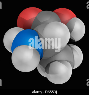 Molecola di alanina Foto Stock