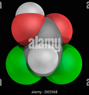 Acido dicloroacetico molecola DCA Foto Stock