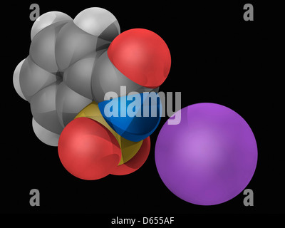 Saccarina molecola Foto Stock