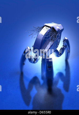 Microrobot, opere d'arte concettuale Foto Stock