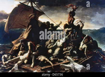 Jean-Louis Andre Theodore Gericault (1791-1824). La Zattera di Medusa. 1819. Museo del Louvre. Parigi. La Francia. Foto Stock