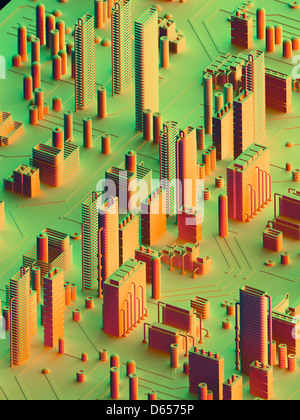 Circuito Cittadino, computer artwork Foto Stock