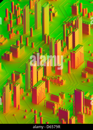 Circuito Cittadino, computer artwork Foto Stock