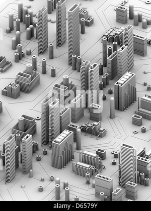 Circuito Cittadino, computer artwork Foto Stock