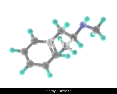 Metanfetamine molecola di farmaco Foto Stock