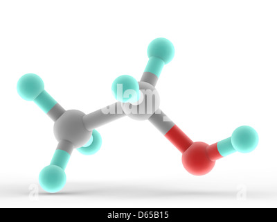 Molecola di etanolo Foto Stock