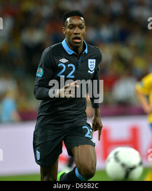 L'Inghilterra del Danny Welbeck in azione durante UEFA EURO 2012 GRUPPO D partita di calcio Svezia vs Inghilterra a NSC Olimpiyskiy stadio olimpico di Kiev Kiev, Ucraina, 15 giugno 2012. Foto: Thomas Eisenhuth dpa (si prega di fare riferimento ai capitoli 7 e 8 del http://dpaq.de/Ziovh per UEFA EURO 2012 Termini e Condizioni) Foto Stock