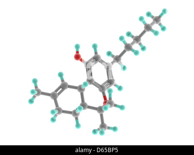 Il THC molecola di farmaco Foto Stock