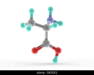 Molecola di alanina Foto Stock