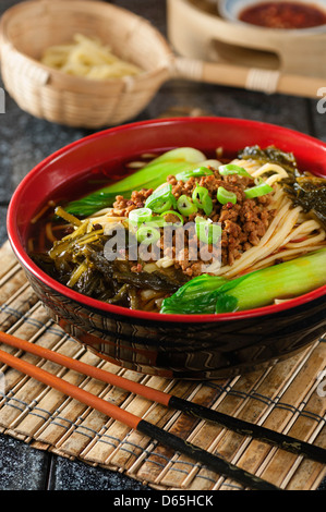 Dan Dan noodles Szechuan cibo Cina Foto Stock
