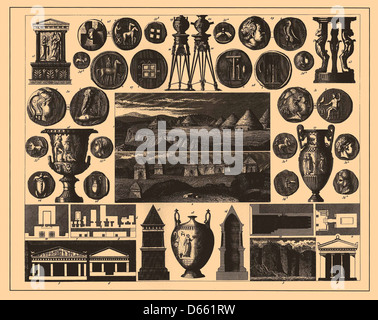 Questa voce del Dizionario enciclopedico Brockhaus ed Efron include informazioni dettagliate su antichità e manufatti, fornendo una visione scientifica degli oggetti storici di varie culture, tra cui le antichità russe. Foto Stock