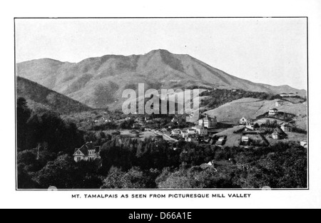 Un viaggio sulla ferrovia crookedest nel mondo, Mt. Tamalpais, Cal (1907) Foto Stock