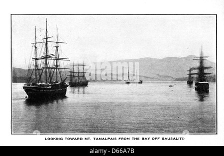 Un viaggio sulla ferrovia crookedest nel mondo, Mt. Tamalpais, Cal (1907) Foto Stock