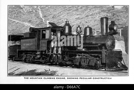 Un viaggio sulla ferrovia crookedest nel mondo, Mt. Tamalpais, Cal (1907) Foto Stock