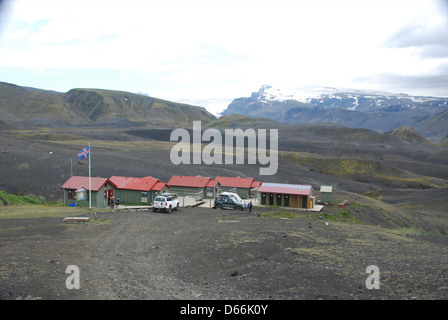 Capanna Botnar, Laugavegur Trail, Islanda Foto Stock