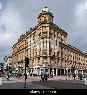 House of Fraser department store nell'angolo di Buchanan Street e Argyle Street a Glasgow Scozia Scotland Foto Stock