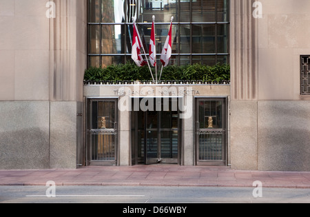 Una vista della banca della Nova Scotia edificio nel centro di Toronto, Canada Foto Stock